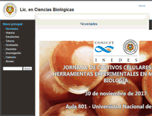 Tablet Screenshot of biologia.unlu.edu.ar